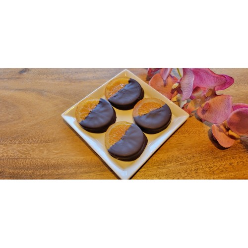 Dark Chocolate Covered Dried Oranges